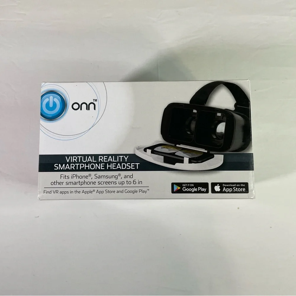 ONN White Virtual Reality VR Smartphone Headset for Apple or Android. New.